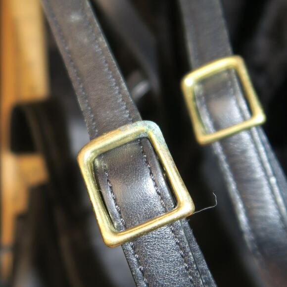 Coach Black Vintage Y2K Drawstring Leather C3W-9858 Daypack Legacy Top Handle - Picture 14 of 16